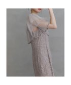 【ビーフラット/bflat】のボレロセットフラワースパンコールドレス 2点セット キャミワンピース 結婚式 成人式 グレージュ|ID: prp329100004980556 ipo3291000000037318457