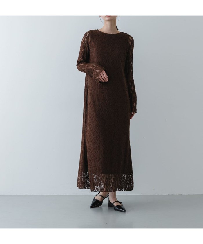 【センスオブプレイス/SENSE OF PLACE by URBAN RESEARCH】のレースフレアーワンピース インテリア・キッズ・メンズ・レディースファッション・服の通販 founy(ファウニー) https://founy.com/ ファッション Fashion レディースファッション Fashion for Women ワンピース Dresses エレガント 上品 Elegant オケージョン Occasion Wear カットソー Cut and Sewn Top シンプル Simple, Minimal ジャケット Jacket, Outerwear チュール Tulip, Tulip Motif ベロア Velour, Soft Velvet マーメイド Mermaid, Fishtail Silhouette リラックス Relax, Relaxed Fit ロング Long, Long-Length S/S・春夏 SS, Spring/Summer, Warm Season 夏 Summer セレモニー Ceremony 結婚式 Wedding 2026年 2026 2026春夏・S/S Spring/Summer 2026 SS26 |ID: prp329100004980563 ipo3291000000037318482