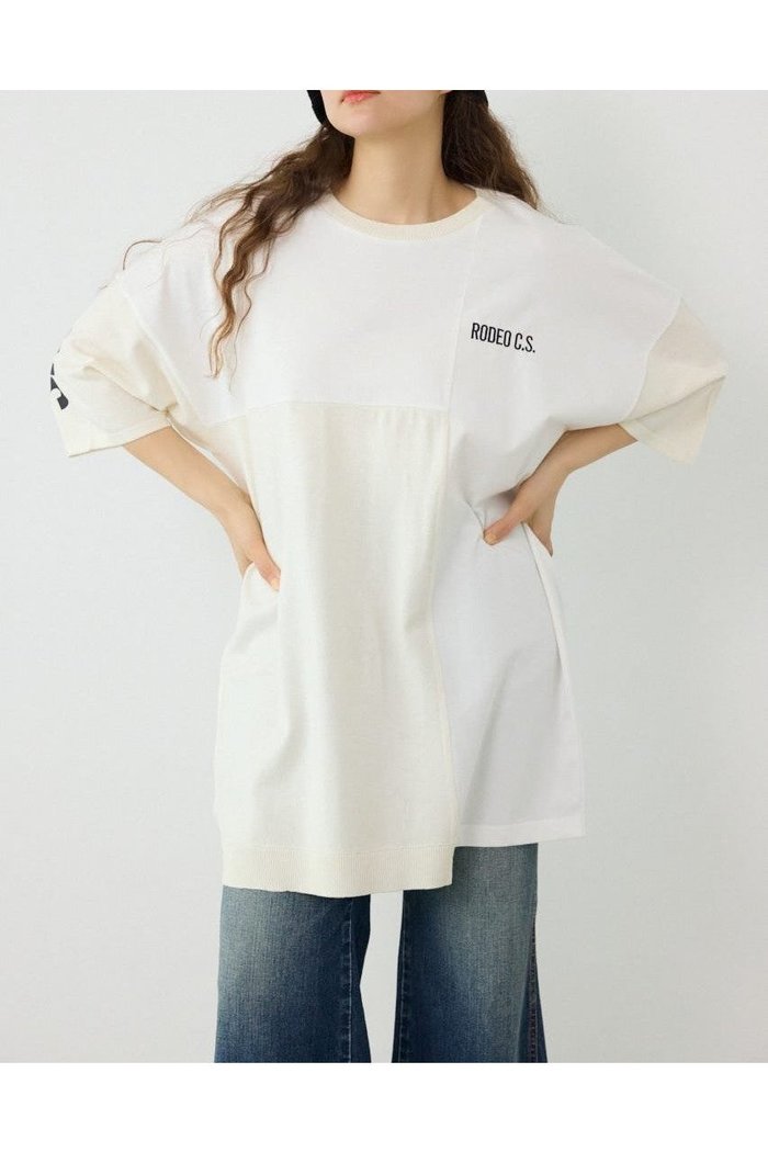 【ロデオクラウンズワイドボウル/RODEO CROWNS WIDE BOWL】のランダムコンビニットワンピース インテリア・キッズ・メンズ・レディースファッション・服の通販 founy(ファウニー) https://founy.com/ ファッション Fashion レディースファッション Fashion for Women ワンピース Dresses ニットワンピース Knit Dresses おすすめ Recommended / Our Picks アクリル Acrylic Material カットソー Cut and Sewn Top デニム Denim, Jeans Material パッチワーク Patchwork, Mixed Fabric フロント Front, Front Design ベーシック Basic, Essential ボトム Bottoms, Lower Wear ワンポイント One Point, Statement Accent |ID: prp329100004980564 ipo3291000000037318485