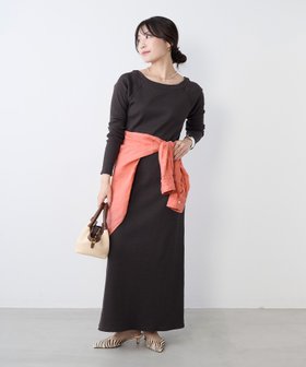 【マイカ ディール/MICA & DEAL】のカットリブロングワンピース 大人の最旬トレンドファッション＆コーディネート founy(ファウニー) ファッション Fashion レディースファッション Fashion for Women ワンピース Dresses 春 Spring ジャケット Jacket, Outerwear スニーカー Sneakers, Trainers スリーブ Sleeve, Long Sleeve / Short Sleeve センター Center, Center Line テレコ Ribbed, Rib Stitch デニム Denim, Jeans Material バランス Balance, Style Balance ロング Long, Long-Length ワーク Workwear, Utility Style S/S・春夏 SS, Spring/Summer, Warm Season おすすめ Recommended / Our Picks 夏 Summer 2026年 2026 2026春夏・S/S Spring/Summer 2026 SS26 |ID:prp329100004980572