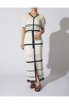 【リエンダ/rienda】の2WAYフリンジライン配色クロシェニットワンピース WHT|ID: prp329100004980589 ipo3291000000037318566