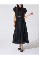 【リエンダ/rienda】の配色ロゴダブルフリルティアードワンピース BLK|ID: prp329100004980590 ipo3291000000037318571
