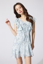 【リエンダ/rienda】のフリルフラワーミニワンピース 大人の最旬トレンドファッション＆コーディネート founy(ファウニー) ファッション Fashion レディースファッション Fashion for Women ワンピース Dresses エレガント 上品 Elegant サンダル Sandals, Summer Shoes スニーカー Sneakers, Trainers スリット Slit, Slit Detail スリーブ Sleeve, Long Sleeve / Short Sleeve フラワー Flower, Floral フリル Frill, Ruffle フレア Flare, Flared ミュール Mule, Backless Shoes リボン Ribbon, Bow 再入荷 Restock / Back in Stock 夏 Summer thumbnail L/GRY1|ID: prp329100004980592 ipo3291000000037318580