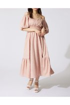 【リエンダ/rienda】のバルーンスリーブフレアワンピース 大人の最旬トレンドファッション＆コーディネート founy(ファウニー) ファッション Fashion レディースファッション Fashion for Women ワンピース Dresses ウエスタン Western Style サンダル Sandals, Summer Shoes シャーリング Shirring, Ruched スリーブ Sleeve, Long Sleeve / Short Sleeve チェック Check, Plaid, Tartan チェーン Chain, Chain Strap デコルテ Décolleté, Neckline トレンド Trend, Trending Now バルーン Balloon, Balloon Silhouette フラワー Flower, Floral ボヘミアン Bohemian, Ethnic Style 無地 Plain, Solid Color ロング Long, Long-Length 再入荷 Restock / Back in Stock おすすめ Recommended / Our Picks thumbnail PNK|ID: prp329100004980593 ipo3291000000037318583