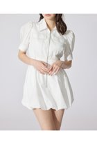 【リエンダ/rienda】のフロントジップバルーンミニロンパース WHT|ID: prp329100004980599 ipo3291000000037318606