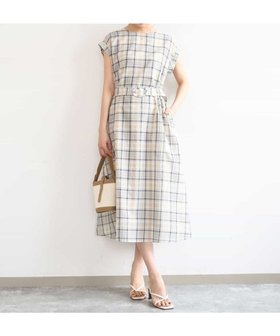 【エムケイ ミッシェルクラン/MK MICHEL KLEIN】の洗える オーガンジーチェック柄フレアシルエットワンピース 大人の最旬トレンドファッション＆コーディネート founy(ファウニー) ファッション Fashion レディースファッション Fashion for Women ワンピース Dresses オーガンジー Organza Fabric チェック Check, Plaid, Tartan フレア Flare, Flared 冬 Winter / This Winter 夏 Summer 春 Spring 洗える Machine Washable 秋 Autumn |ID:prp329100004980605