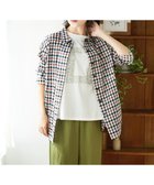 【メゾン ド サンク/Maison de CINQ】の塩縮ギンガムプリントチュニックブラウス 大人の最旬トレンドファッション＆コーディネート founy(ファウニー) ファッション Fashion レディースファッション Fashion for Women トップス・カットソー Cut & Sew Tops シャツ・ブラウス・オフィスカジュアル Elegant Blouses & Button-Ups 春 Spring 秋 Autumn カーディガン Cardigan, Knitwear ギンガム Gingham, Gingham Fabric タンク Tank Top, Sleeveless Top チェック Check, Plaid, Tartan チュニック Tunic, Long Top 定番 Standard, Basic Item 人気 Popular, Best Seller プリント Print, Printed Pattern ボトム Bottoms, Lower Wear ヨーク Yoke, Yoke Design 冬 Winter / This Winter おすすめ Recommended / Our Picks 夏 Summer エレガント 上品 Elegant thumbnail オレンジ×ネイビー|ID: prp329100004980607 ipo3291000000037318633
