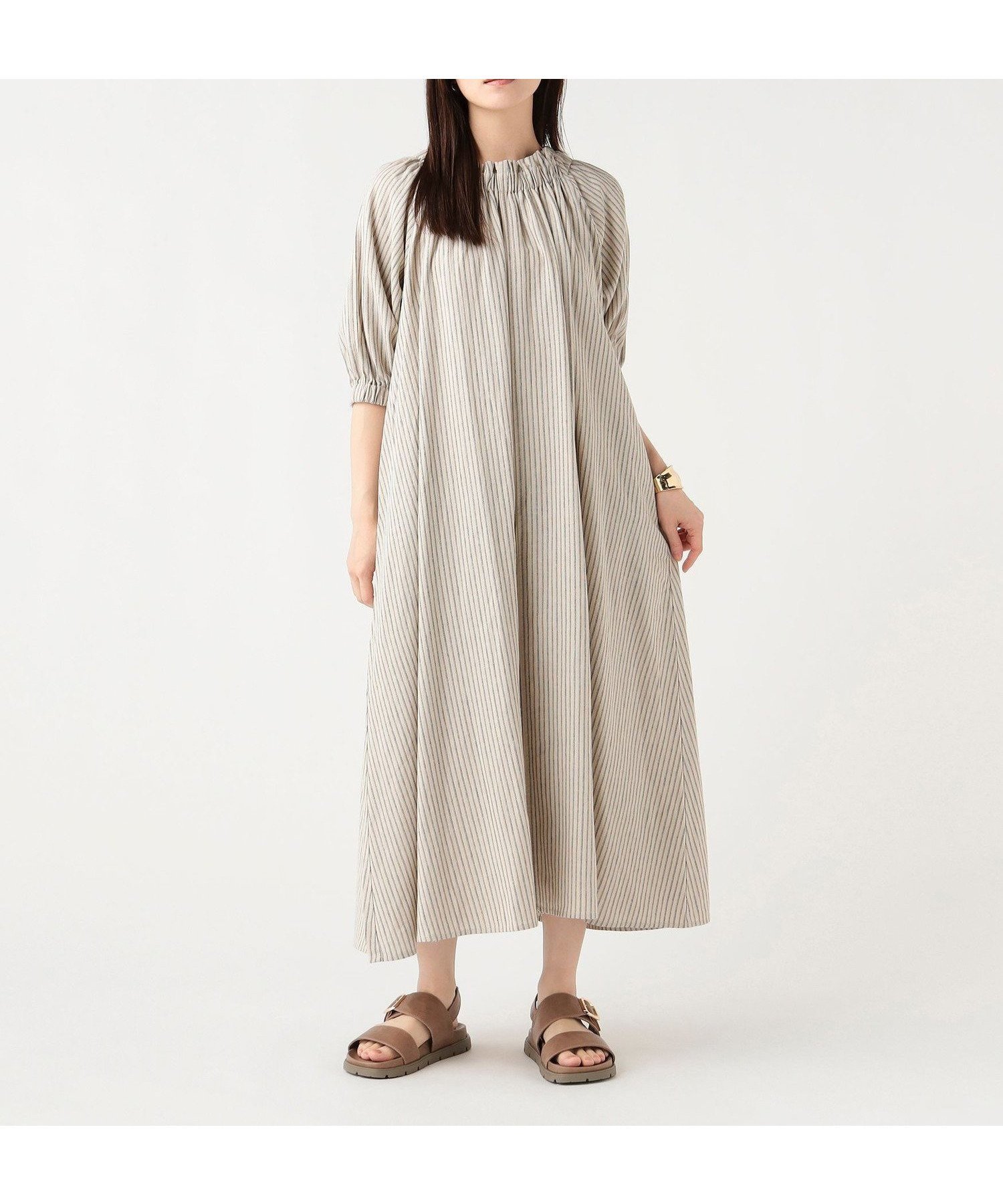【ビームス ハート/BEAMS HEART】の麻混 オフショルダー ワンピース 26SS ウォッシャブル 旅行 大人の最旬トレンドファッション＆コーディネート founy(ファウニー) 　ファッション　Fashion　レディースファッション　Fashion for Women　ワンピース　Dresses　2026年　2026　2026春夏・S/S　Spring/Summer 2026 SS26　おすすめ　Recommended / Our Picks　ウォッシャブル　Machine Washable　デコルテ　Décolleté, Neckline　デニム　Denim, Jeans Material　リゾート　Resort, Vacation Style　リネン　Linen, Linen Fabric　夏　Summer　旅行　Travel　 other-1|ID: prp329100004980632 ipo3291000000037318719