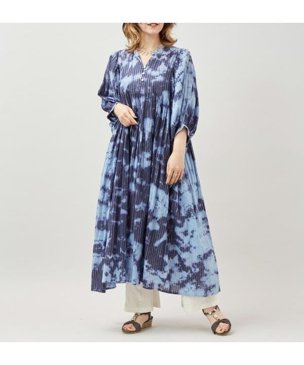 【アミナコレクション/Amina Collection】の【チャイハネ】ティルレタイダイワンピース インテリア・キッズ・メンズ・レディースファッション・服の通販 founy(ファウニー) 　ファッション　Fashion　レディースファッション　Fashion for Women　ワンピース　Dresses　インド　Indian Textile　切替　Switching, Contrast Panel　ネイビー|ID: prp329100004980653 ipo3291000000037318798