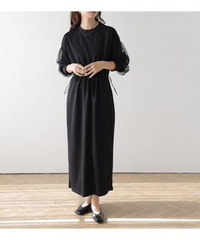 【ラジュール/Lajour】のチュールスリーブワンピース 大人の最旬トレンドファッション＆コーディネート founy(ファウニー) ファッション Fashion レディースファッション Fashion for Women ワンピース Dresses 2026年 2026 2026春夏・S/S Spring/Summer 2026 SS26 シンプル Simple, Minimal チュール Tulip, Tulip Motif ドッキング Docking, Mixed Material |ID:prp329100004980661