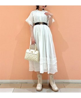 【アクシーズファム/axes femme】のレース使いギャザーワンピース 大人の最旬トレンドファッション＆コーディネート founy(ファウニー) ファッション Fashion レディースファッション Fashion for Women ワンピース Dresses おすすめ Recommended / Our Picks カーディガン Cardigan, Knitwear ギャザー Gathered, Ruffled チュニック Tunic, Long Top フロント Front, Front Design ボトム Bottoms, Lower Wear レース Lace, Lace Fabric エレガント 上品 Elegant |ID:prp329100004980666