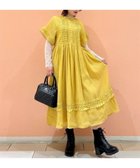 【アクシーズファム/axes femme】のレース使いギャザーワンピース イエロー|ID: prp329100004980666 ipo3291000000037318840