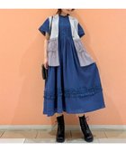 【アクシーズファム/axes femme】のレース使いギャザーワンピース 紺|ID: prp329100004980666 ipo3291000000037318841