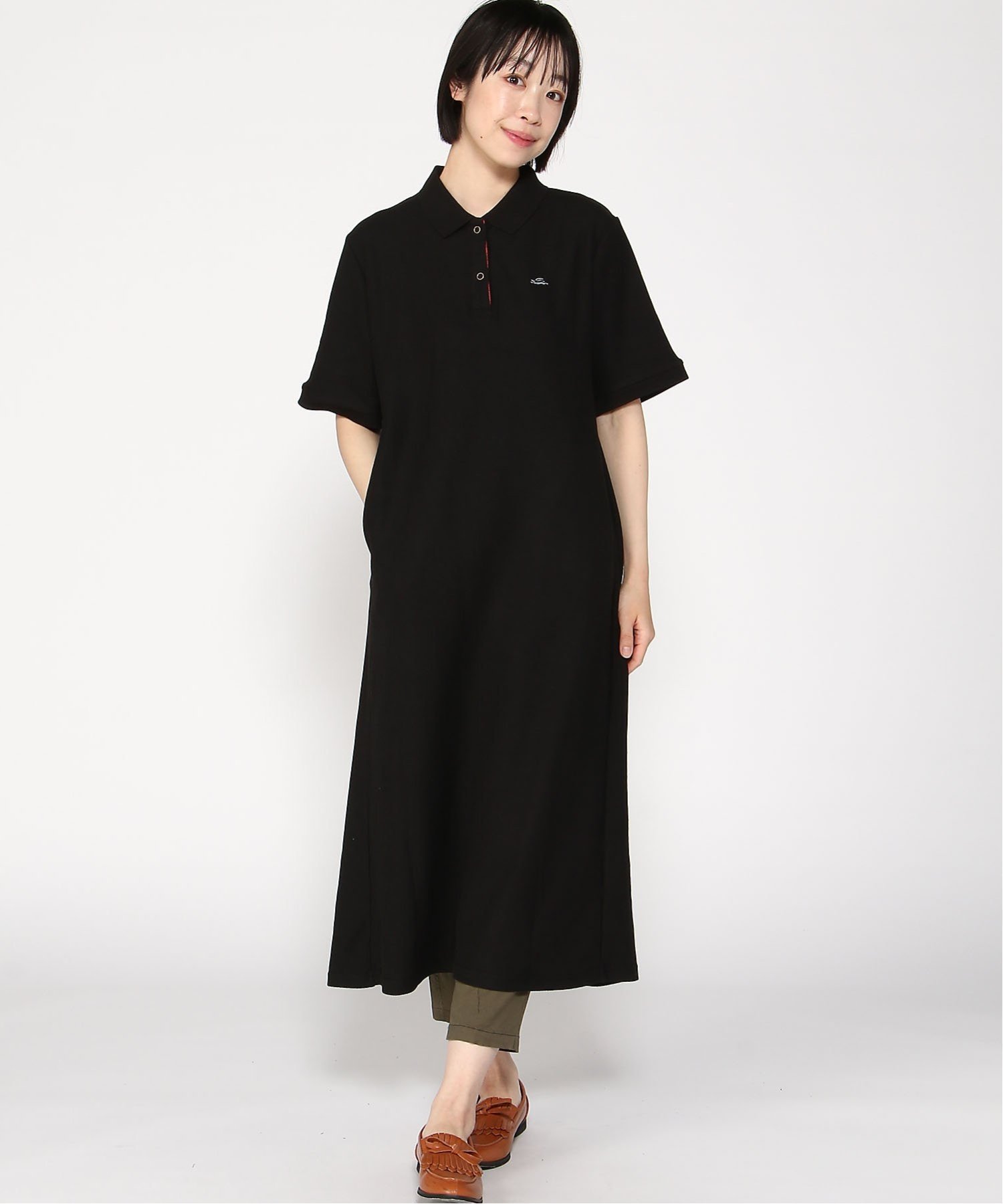 【クリフメイヤー/KRIFF MAYER】の冷感リンクスカノコポロワンピ インテリア・キッズ・メンズ・レディースファッション・服の通販 founy(ファウニー) 　ファッション　Fashion　レディースファッション　Fashion for Women　ワンピース　Dresses　アメリカン　American Style　スタンダード　Standard, Basic　ボーダー　Border, Stripe　夏　Summer　BLACK|ID: prp329100004980700 ipo3291000000037318969