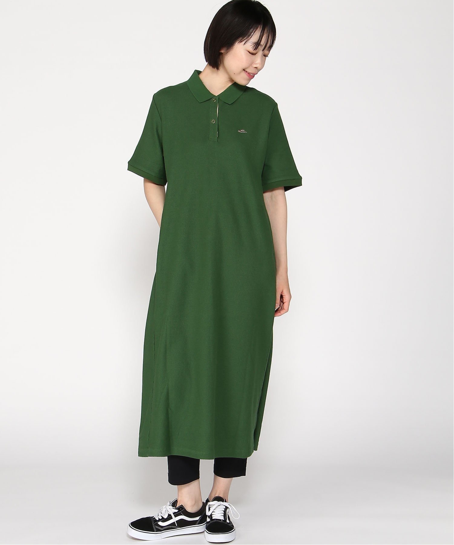 【クリフメイヤー/KRIFF MAYER】の冷感リンクスカノコポロワンピ インテリア・キッズ・メンズ・レディースファッション・服の通販 founy(ファウニー) 　ファッション　Fashion　レディースファッション　Fashion for Women　ワンピース　Dresses　アメリカン　American Style　スタンダード　Standard, Basic　ボーダー　Border, Stripe　夏　Summer　GREEN|ID: prp329100004980700 ipo3291000000037318970