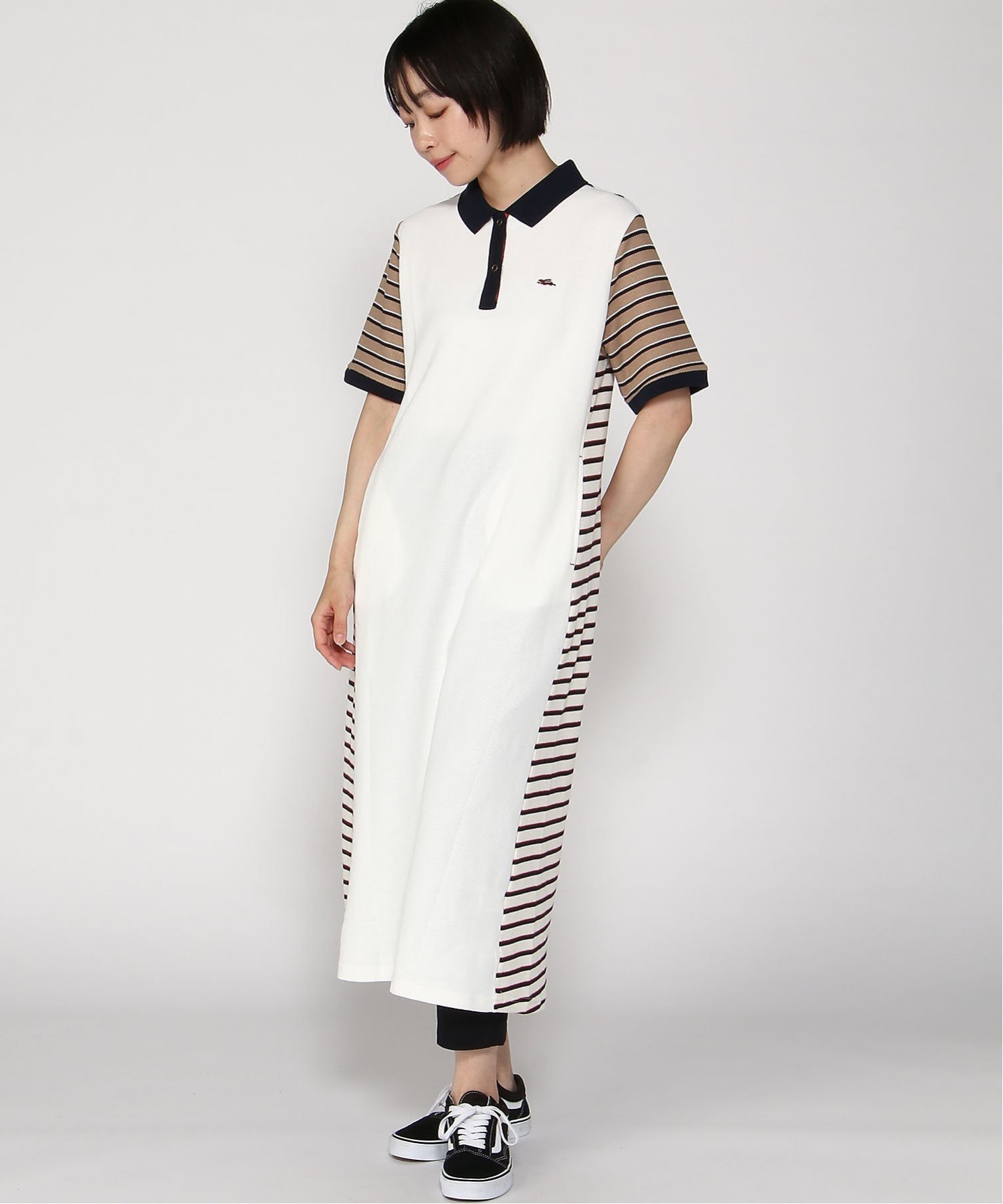 【クリフメイヤー/KRIFF MAYER】の冷感リンクスカノコポロワンピ インテリア・キッズ・メンズ・レディースファッション・服の通販 founy(ファウニー) 　ファッション　Fashion　レディースファッション　Fashion for Women　ワンピース　Dresses　アメリカン　American Style　スタンダード　Standard, Basic　ボーダー　Border, Stripe　夏　Summer　MULTI-COL|ID: prp329100004980700 ipo3291000000037318971