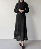 【ジュノア/JUNOAH】のmipiarl レースポロワンピース(ぺチワンピースセット) 大人の最旬トレンドファッション＆コーディネート founy(ファウニー) ファッション Fashion レディースファッション Fashion for Women ワンピース Dresses thumbnail ブラック|ID: prp329100004980708 ipo3291000000037318998