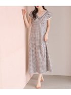 【スナイデル ホーム/SNIDEL HOME】の【Moilis】ワンピース 大人の最旬トレンドファッション＆コーディネート founy(ファウニー) ファッション Fashion レディースファッション Fashion for Women ワンピース Dresses なめらか Smooth, Silky Texture ギンガム Gingham, Gingham Fabric スマート Smart, Elegant スリーブ Sleeve, Long Sleeve / Short Sleeve チェック Check, Plaid, Tartan フラワー Flower, Floral リボン Ribbon, Bow レース Lace, Lace Fabric thumbnail CHECK[931]|ID: prp329100004980709 ipo3291000000037319002