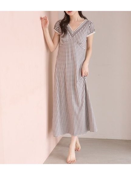 【スナイデル ホーム/SNIDEL HOME】の【Moilis】ワンピース インテリア・キッズ・メンズ・レディースファッション・服の通販 founy(ファウニー) 　ファッション　Fashion　レディースファッション　Fashion for Women　ワンピース　Dresses　なめらか　Smooth, Silky Texture　ギンガム　Gingham, Gingham Fabric　スマート　Smart, Elegant　スリーブ　Sleeve, Long Sleeve / Short Sleeve　チェック　Check, Plaid, Tartan　フラワー　Flower, Floral　リボン　Ribbon, Bow　レース　Lace, Lace Fabric　CHECK[931]|ID: prp329100004980709 ipo3291000000037319002