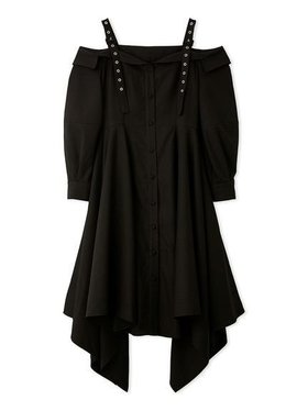 【ファーファー/FURFUR】のオフショルシャツワンピース 大人の最旬トレンドファッション＆コーディネート founy(ファウニー) ファッション Fashion レディースファッション Fashion for Women ワンピース Dresses シャツワンピース / 1枚で着映えコーデ Shirt Dresses イレギュラーヘム Irregular Hem スマート Smart, Elegant スーツ Suit, Formalwear エレガント 上品 Elegant |ID:prp329100004980713