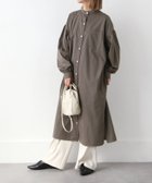 【チルファー/Chillfar】の【21ss-ch617】Chillfar ボリュームスリーブシャツワンピース 大人の最旬トレンドファッション＆コーディネート founy(ファウニー) ファッション Fashion レディースファッション Fashion for Women ワンピース Dresses シャツワンピース / 1枚で着映えコーデ Shirt Dresses ギャザー Gathered, Ruffled シャツワンピ Shirt Dress, Shirt One-Piece スリーブ Sleeve, Long Sleeve / Short Sleeve ベーシック Basic, Essential ルーズ Loose, Oversized ロング Long, Long-Length 再入荷 Restock / Back in Stock thumbnail チャコール|ID: prp329100004980720 ipo3291000000037319044