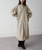 【チルファー/Chillfar】の【21ss-ch617】Chillfar ボリュームスリーブシャツワンピース 大人の最旬トレンドファッション＆コーディネート founy(ファウニー) ファッション Fashion レディースファッション Fashion for Women ワンピース Dresses シャツワンピース / 1枚で着映えコーデ Shirt Dresses ギャザー Gathered, Ruffled シャツワンピ Shirt Dress, Shirt One-Piece スリーブ Sleeve, Long Sleeve / Short Sleeve ベーシック Basic, Essential ルーズ Loose, Oversized ロング Long, Long-Length 再入荷 Restock / Back in Stock thumbnail ベージュ|ID: prp329100004980720 ipo3291000000037319045
