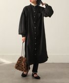 【チルファー/Chillfar】の【21ss-ch617】Chillfar ボリュームスリーブシャツワンピース 大人の最旬トレンドファッション＆コーディネート founy(ファウニー) ファッション Fashion レディースファッション Fashion for Women ワンピース Dresses シャツワンピース / 1枚で着映えコーデ Shirt Dresses ギャザー Gathered, Ruffled シャツワンピ Shirt Dress, Shirt One-Piece スリーブ Sleeve, Long Sleeve / Short Sleeve ベーシック Basic, Essential ルーズ Loose, Oversized ロング Long, Long-Length 再入荷 Restock / Back in Stock thumbnail ブラック|ID: prp329100004980720 ipo3291000000037319047