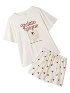 【ジェラート ピケ/gelato pique】の【ONLINE限定】【接触冷感】ケーキワンポイントTシャツ ハート柄ショートパンツセット OWHT[002]|ID: prp329100004980746 ipo3291000000037319186