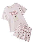 【ジェラート ピケ/gelato pique】の【ONLINE限定】【接触冷感】ケーキワンポイントTシャツ ハート柄ショートパンツセット PNK[066]|ID: prp329100004980746 ipo3291000000037319187