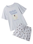【ジェラート ピケ/gelato pique】の【ONLINE限定】【接触冷感】ケーキワンポイントTシャツ ハート柄ショートパンツセット BLU[086]|ID: prp329100004980746 ipo3291000000037319188