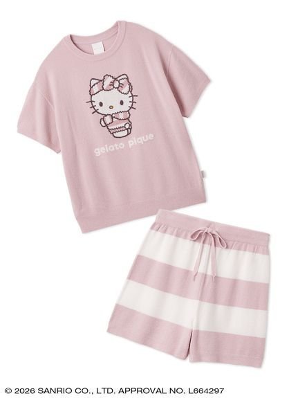 【その他のブランド/Other】の【gelato pique】【LADIES】スムーズィーセットアップ インテリア・キッズ・メンズ・レディースファッション・服の通販 founy(ファウニー) 　ファッション　Fashion　レディースファッション　Fashion for Women　セットアップ　Matching Sets　おすすめ　Recommended / Our Picks　カーディガン　Cardigan, Knitwear　ショート　Short, Short Length　スマート　Smart, Elegant　セットアップ　Set-Up, Coordinated Outfit　ソックス　Socks, Hosiery　ボーダー　Border, Stripe　モコモコ　Fuzzy, Fluffy　PNK[066]|ID: prp329100004980748 ipo3291000000037319195