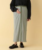 【レプシィム ローリーズファーム/LEPSIM LOWRYS FARM】の【産前・産後対応】マタニティ/センタースリットスカート グリーン×オフホワイト75|ID: prp329100004980851 ipo3291000000037392996