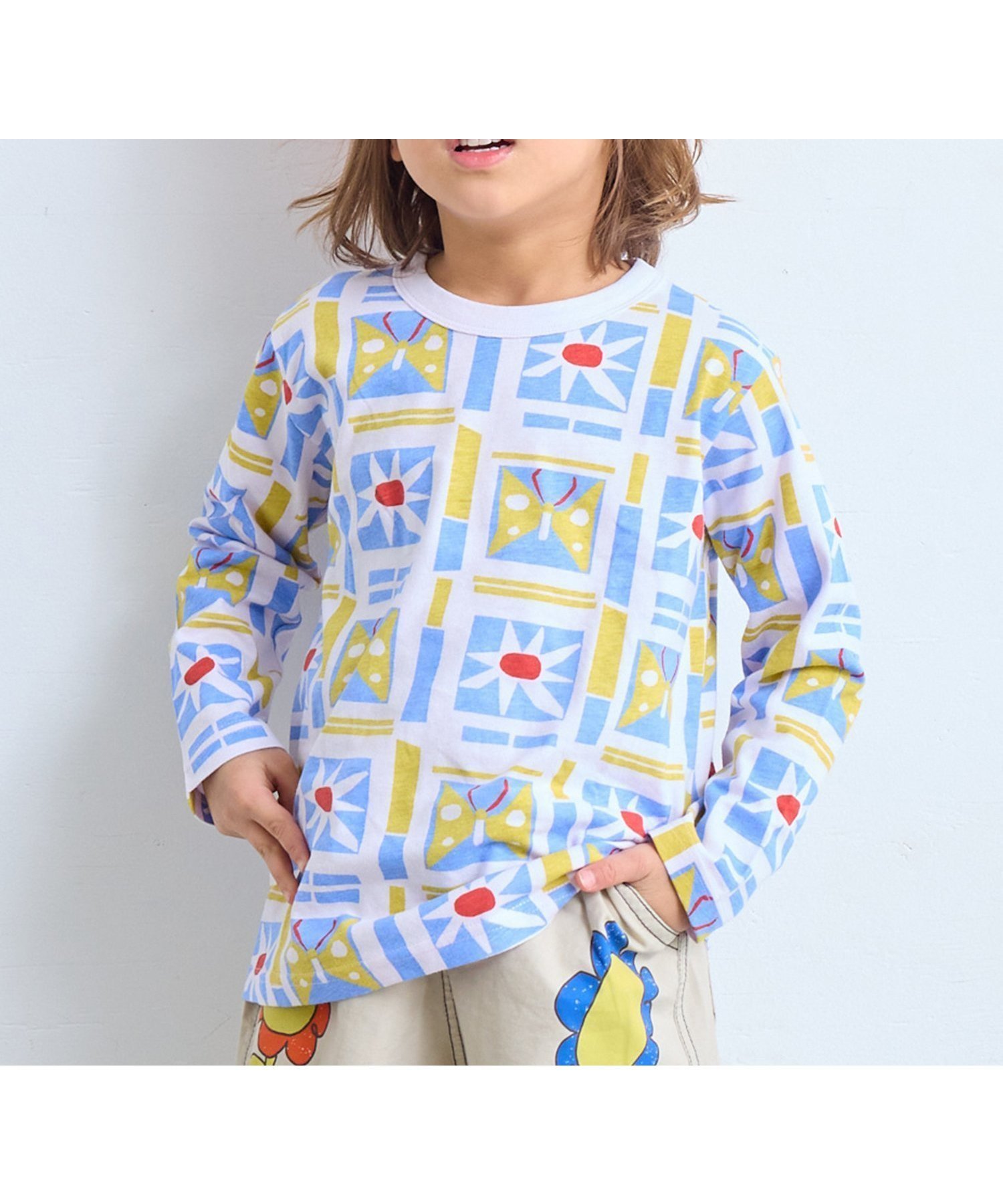 【その他のブランド/Other】のソウガラナガソデTシャツ インテリア・キッズ・メンズ・レディースファッション・服の通販 founy(ファウニー) 　ファッション　Fashion　キッズファッション　Fashion for Kids　サロペット　Overalls, Salopette　シンプル　Simple, Minimal　定番　Standard, Basic Item　人気　Popular, Best Seller　プリント　Print, Printed Pattern　再入荷　Restock / Back in Stock　マルチPT|ID: prp329100004981049 ipo3291000000037320243