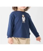 【ナルミヤ オンライン/NARUMIYA ONELINE / KIDS】の【TeddyBear】刺しゅう長袖Tシャツ 大人の最旬トレンドファッション＆コーディネート founy(ファウニー) ファッション Fashion キッズファッション Fashion for Kids おすすめ Recommended / Our Picks デニム Denim, Jeans Material ボトム Bottoms, Lower Wear ポケット Pocket, Pocket Detail モチーフ Motif, Design Theme 長袖 Long Sleeve, Full Sleeve thumbnail 紺|ID: prp329100004981055 ipo3291000000037320294
