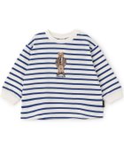 【ナルミヤ オンライン/NARUMIYA ONELINE / KIDS】の【TeddyBear】刺しゅう長袖Tシャツ 大人の最旬トレンドファッション＆コーディネート founy(ファウニー) ファッション Fashion キッズファッション Fashion for Kids おすすめ Recommended / Our Picks デニム Denim, Jeans Material ボトム Bottoms, Lower Wear ポケット Pocket, Pocket Detail モチーフ Motif, Design Theme 長袖 Long Sleeve, Full Sleeve thumbnail ブルー|ID: prp329100004981055 ipo3291000000037320295