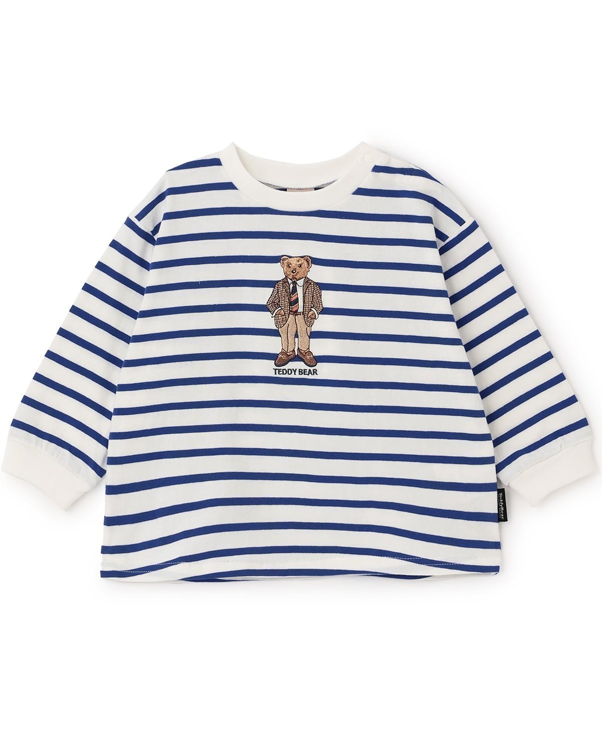 【ナルミヤ オンライン/NARUMIYA ONELINE / KIDS】の【TeddyBear】刺しゅう長袖Tシャツ インテリア・キッズ・メンズ・レディースファッション・服の通販 founy(ファウニー) 　ファッション　Fashion　キッズファッション　Fashion for Kids　おすすめ　Recommended / Our Picks　デニム　Denim, Jeans Material　ボトム　Bottoms, Lower Wear　ポケット　Pocket, Pocket Detail　モチーフ　Motif, Design Theme　長袖　Long Sleeve, Full Sleeve　ブルー|ID: prp329100004981055 ipo3291000000037320295