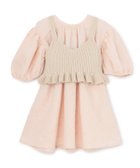 【ナルミヤ オンライン/NARUMIYA ONELINE / KIDS】の【リンク】レースワンピースビスチェセット 大人の最旬トレンドファッション＆コーディネート founy(ファウニー) ファッション Fashion キッズファッション Fashion for Kids ワンピース Dresses おすすめ Recommended / Our Picks イエロー Yellow スリーブ Sleeve, Long Sleeve / Short Sleeve チュニック Tunic, Long Top ビスチェ Bustier, Corset Top ポケット Pocket, Pocket Detail レース Lace, Lace Fabric thumbnail ライト ピンク|ID: prp329100004981069 ipo3291000000037320392