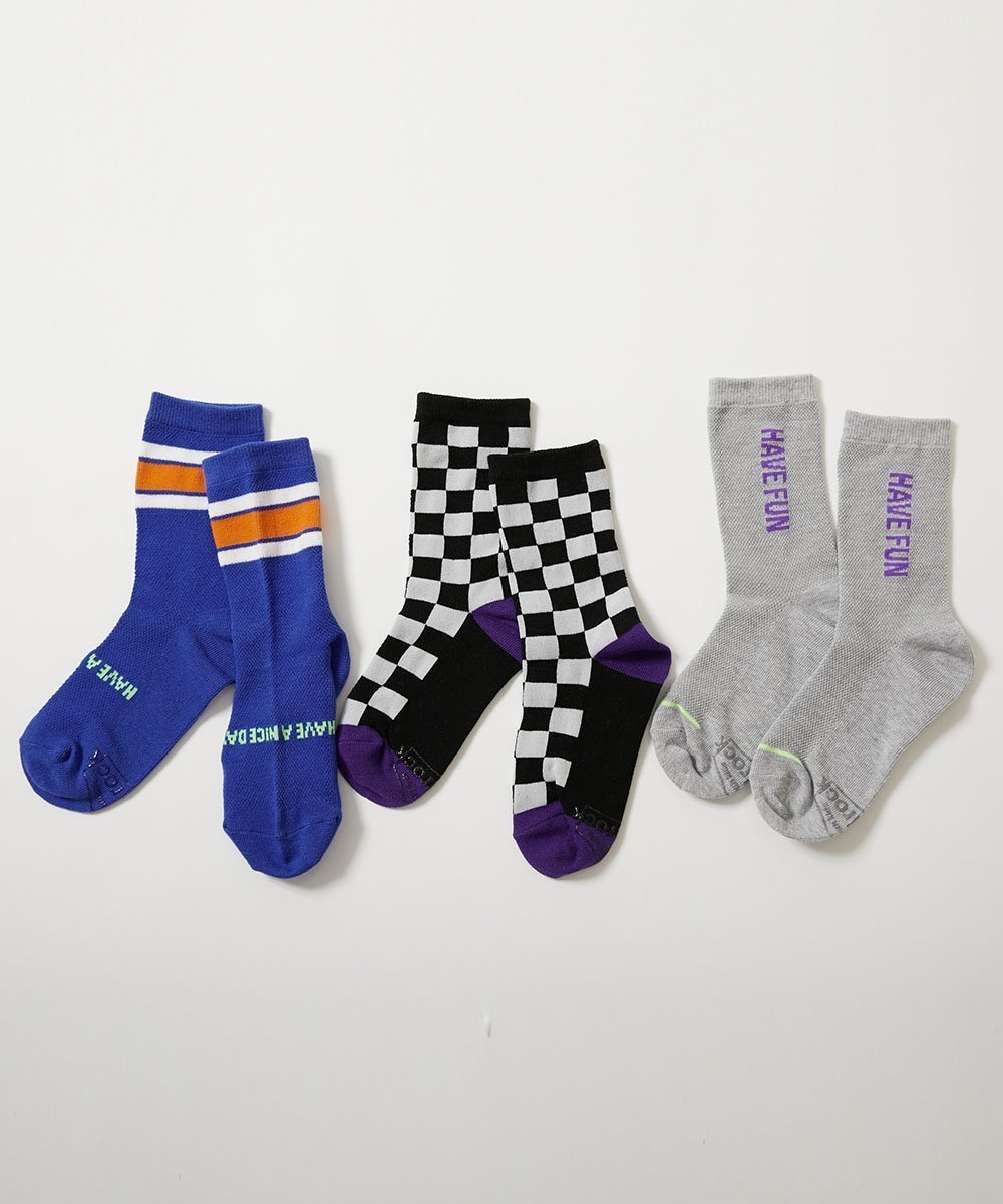 【デビロック/devirock / KIDS】の3足セット メッシュ切り替え デザインソックス 靴下 インテリア・キッズ・メンズ・レディースファッション・服の通販 founy(ファウニー) 　ファッション　Fashion　キッズファッション　Fashion for Kids　サンダル　Sandals, Summer Shoes　シンプル　Simple, Minimal　スニーカー　Sneakers, Trainers　ソックス　Socks, Hosiery　メッシュ　Mesh, Net Fabric　003-マルチ3|ID: prp329100004981087 ipo3291000000037320506