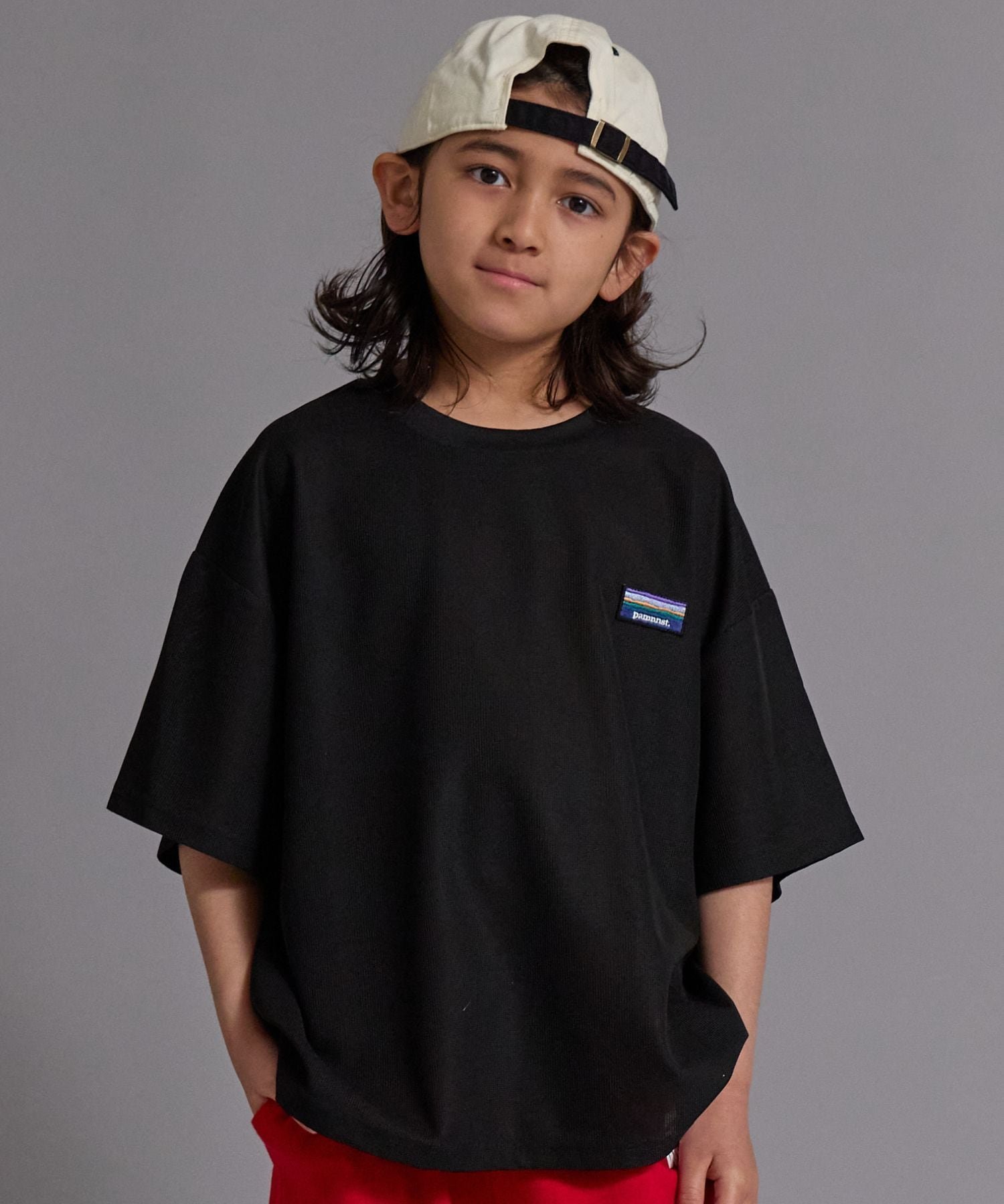 【ペアマノン/pairmanon / KIDS】の【マルチファンクション】接触冷感 刺繍 シンプル 半袖 Tシャツ【PAIRMANON STREET】 大人の最旬トレンドファッション＆コーディネート founy(ファウニー) 　ファッション　Fashion　キッズファッション　Fashion for Kids　カットソー　Cut and Sewn Top　吸水　Absorbent, Quick-Dry　シンプル　Simple, Minimal　定番　Standard, Basic Item　ボックス　Boxy, Box Shape　半袖　Short Sleeve, Half Sleeve　ワッフル　Waffle, Waffle Knit　 other-1|ID: prp329100004981099 ipo3291000000037320558