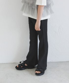 【ベイフロー/BAYFLOW / KIDS】のセットアップで着用可能 楊柳フレアパンツ(KIDS) 大人の最旬トレンドファッション＆コーディネート founy(ファウニー) ファッション Fashion キッズファッション Fashion for Kids ボトムス Bottoms おすすめ Recommended / Our Picks カットソー Cut and Sewn Top ストレッチ Stretch, Stretchy Fabric セットアップ Set-Up, Coordinated Outfit チュニック Tunic, Long Top フリル Frill, Ruffle フレア Flare, Flared プリント Print, Printed Pattern ポケット Pocket, Pocket Detail リラックス Relax, Relaxed Fit ロング Long, Long-Length 夏 Summer |ID:prp329100004981108