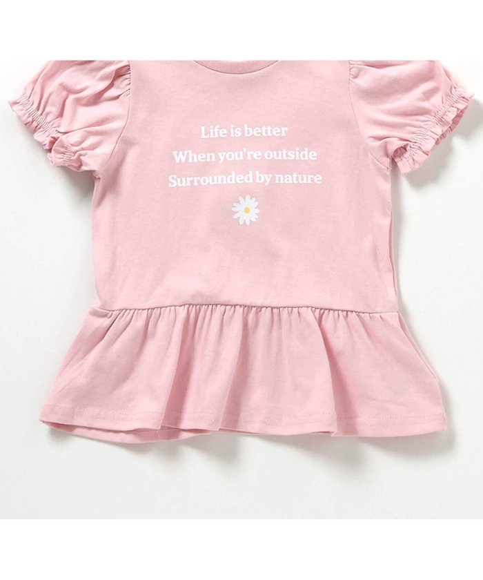 【エフオー オンラインストア/F.O.Online Store / KIDS】のペプラムパフトップス/7days Style インテリア・キッズ・メンズ・レディースファッション・服の通販 founy(ファウニー) https://founy.com/ ファッション Fashion キッズファッション Fashion for Kids トップス・カットソー Cut & Sew Tops 半袖 Short Sleeve, Half Sleeve |ID: prp329100004981126 ipo3291000000037320714