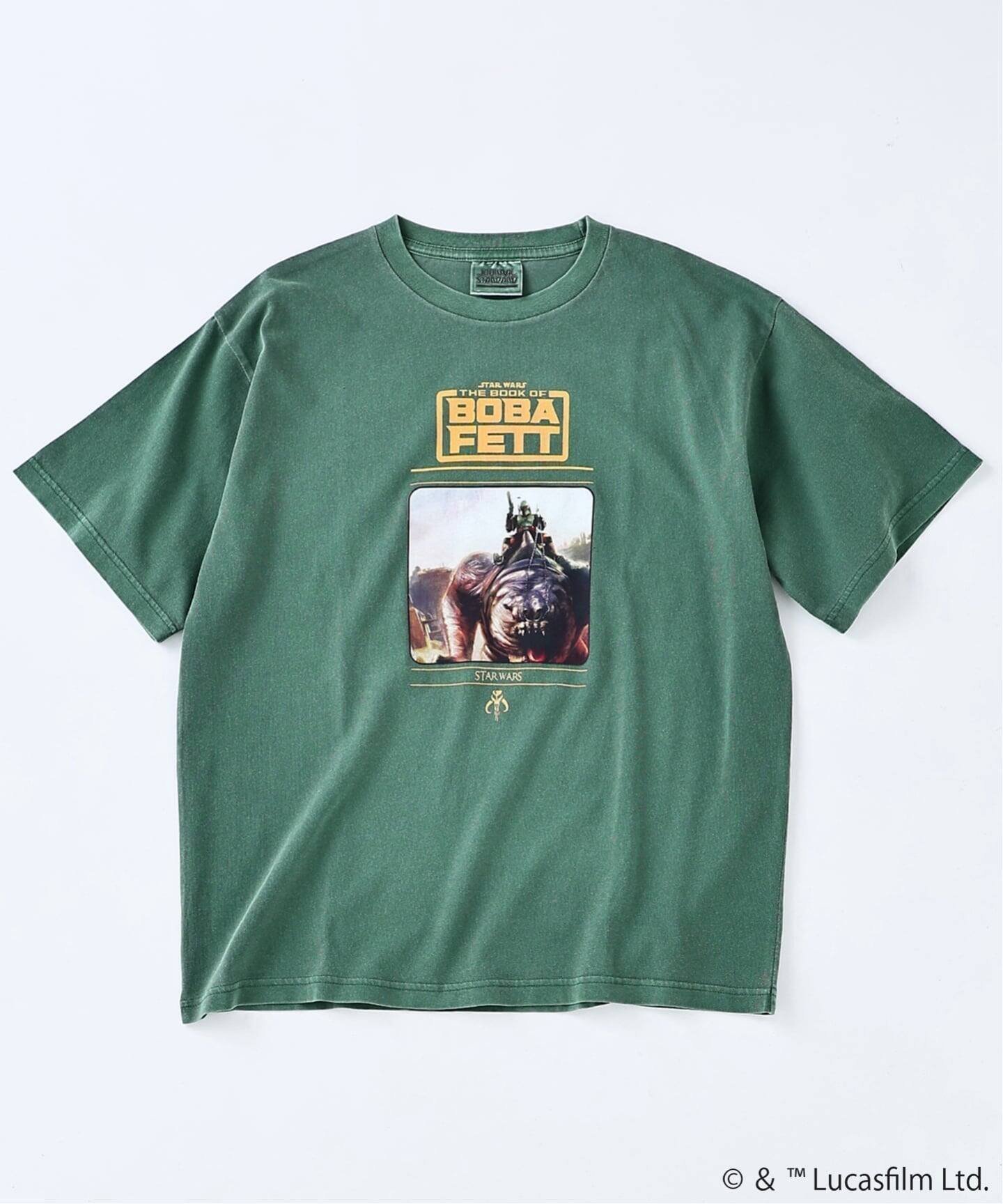 【ジャーナルスタンダード/JOURNAL STANDARD / MEN】のSTAR WARS / スター・ウォーズ マンダロリアン プリント Tシャツ インテリア・キッズ・メンズ・レディースファッション・服の通販 founy(ファウニー) 　ファッション　Fashion　メンズファッション　Fashion for Men　イラスト　Illustration　キャラクター　Character, Licensed Characters　グラフィック　Graphic, Graphic Design　シンプル　Simple, Minimal　スマート　Smart, Elegant　プリント　Print, Printed Pattern　グリーン|ID: prp329100004981163 ipo3291000000037320906
