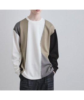 【ティーケー/tk TAKEO KIKUCHI / MEN】のダイヤゴナルブランケットカットソー 大人の最旬トレンドファッション＆コーディネート founy(ファウニー) ファッション Fashion メンズファッション Fashion for Men トップス・カットソー Cut & Sew Tops アクリル Acrylic Material インナー Innerwear カットソー Cut and Sewn Top ジャケット Jacket, Outerwear スマート Smart, Elegant ブランケット Blanket, Throw Blanket ミックス Mix, Mixed Style リラックス Relax, Relaxed Fit 再入荷 Restock / Back in Stock エレガント 上品 Elegant |ID:prp329100004981178