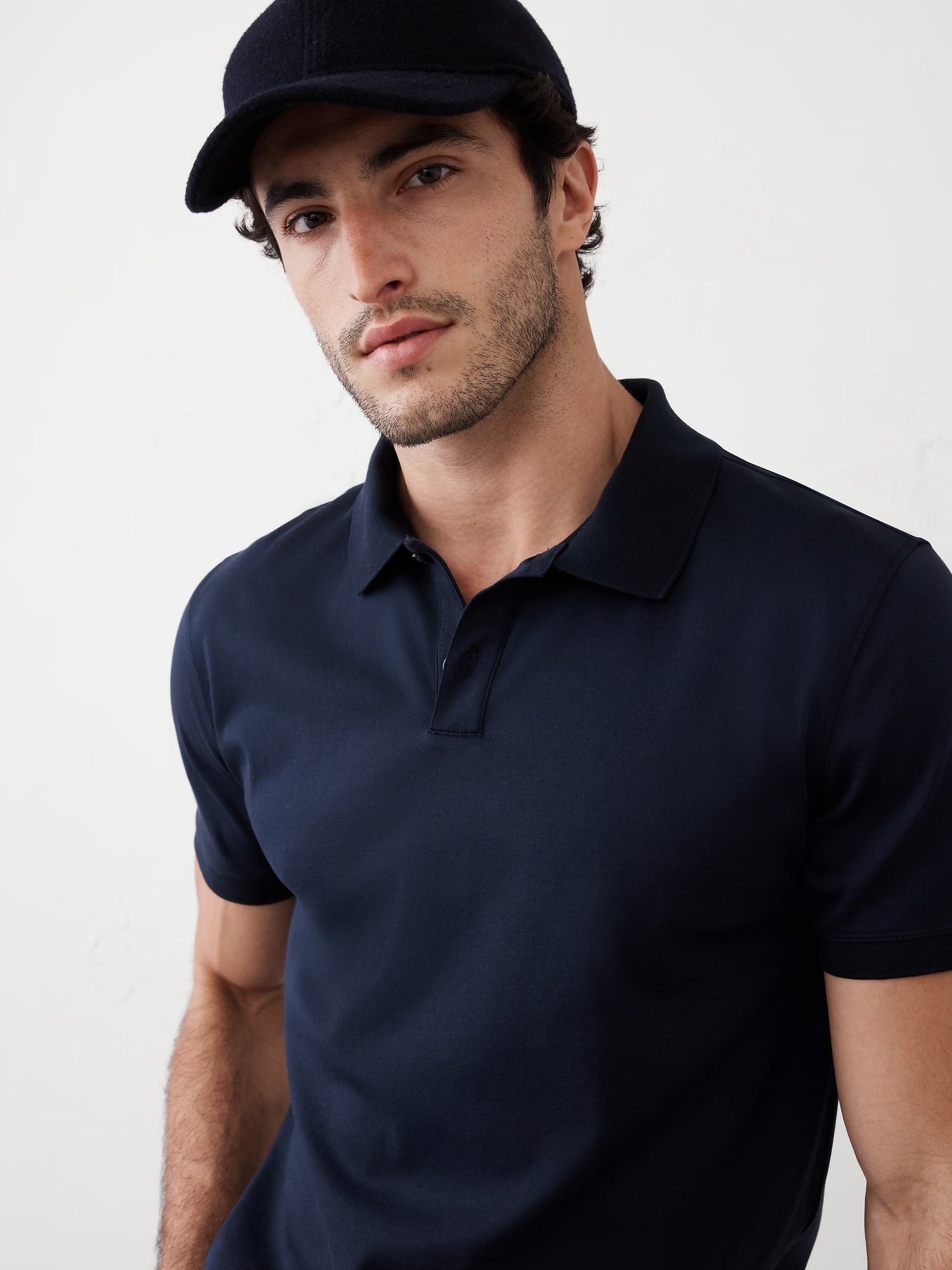 【バナナリパブリック ファクトリーストア/BANANA REPUBLIC FACTORY STORE / MEN】のBANANA REPUBLIC FACTORY STORE LUXE TOUCH ポロシャツ インテリア・キッズ・メンズ・レディースファッション・服の通販 founy(ファウニー) 　ファッション　Fashion　メンズファッション　Fashion for Men　ポロシャツ　Polo Shirt, Collared Tee　定番　Standard, Basic Item　PREPPY_NAVY|ID: prp329100004981180 ipo3291000000037321017