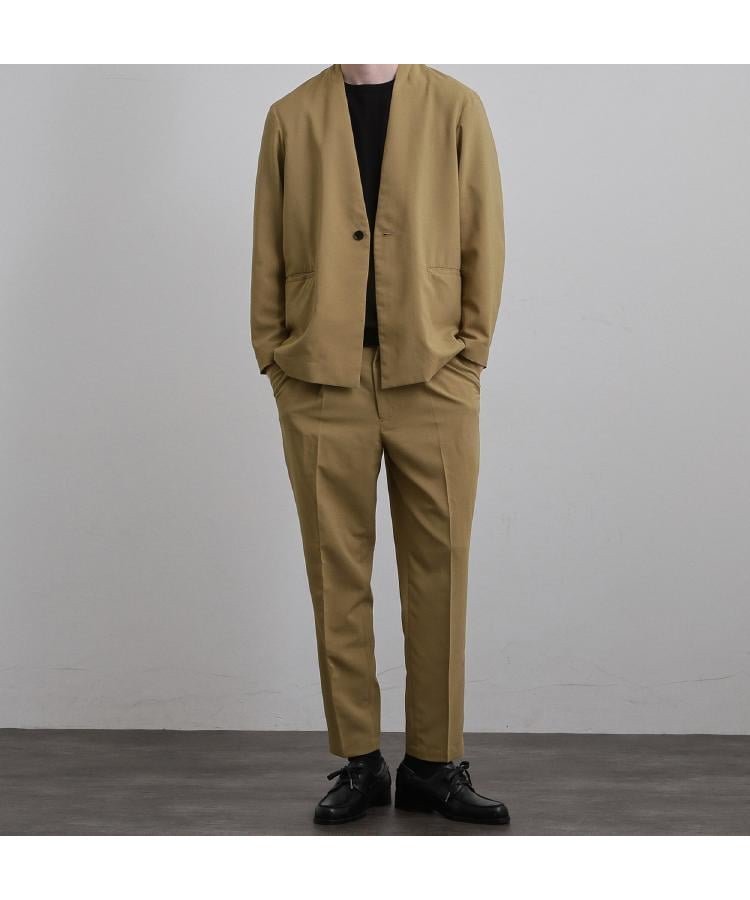 【ティーケー/tk TAKEO KIKUCHI / MEN】の【上下2点セットアップ】AIRY DRY アソートセットアップ 吸水速乾/UVカット/マシーンウォッシャブル/ノーカラージャケット/シングルジャケット/ワイドテ インテリア・キッズ・メンズ・レディースファッション・服の通販 founy(ファウニー) 　ファッション　Fashion　メンズファッション　Fashion for Men　セットアップ　Matching Sets　カーディガン　Cardigan, Knitwear　吸水　Absorbent, Quick-Dry　ジャケット　Jacket, Outerwear　スマート　Smart, Elegant　スラックス　Slacks, Dress Pants　セットアップ　Set-Up, Coordinated Outfit　ダウン　Down, Puffer　ポケット　Pocket, Pocket Detail　リラックス　Relax, Relaxed Fit　おすすめ　Recommended / Our Picks　ビジネス 仕事 通勤　Business / Work / Commuting　ベージュ|ID: prp329100004981187 ipo3291000000037321058