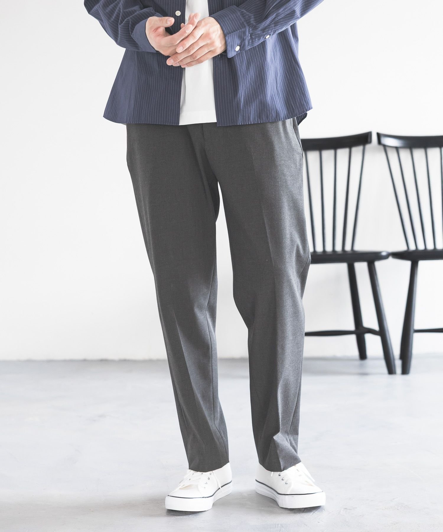【グローバルワーク/GLOBAL WORK / MEN】のアーバンスラックス/576829 インテリア・キッズ・メンズ・レディースファッション・服の通販 founy(ファウニー) 　ファッション　Fashion　メンズファッション　Fashion for Men　おすすめ　Recommended / Our Picks　シンプル　Simple, Minimal　ジャケット　Jacket, Outerwear　ストレッチ　Stretch, Stretchy Fabric　スラックス　Slacks, Dress Pants　セットアップ　Set-Up, Coordinated Outfit　ドローコード　Drawcord, Drawstring Cord　ポケット　Pocket, Pocket Detail　洗える　Machine Washable　チャコール18|ID: prp329100004981204 ipo3291000000037321134