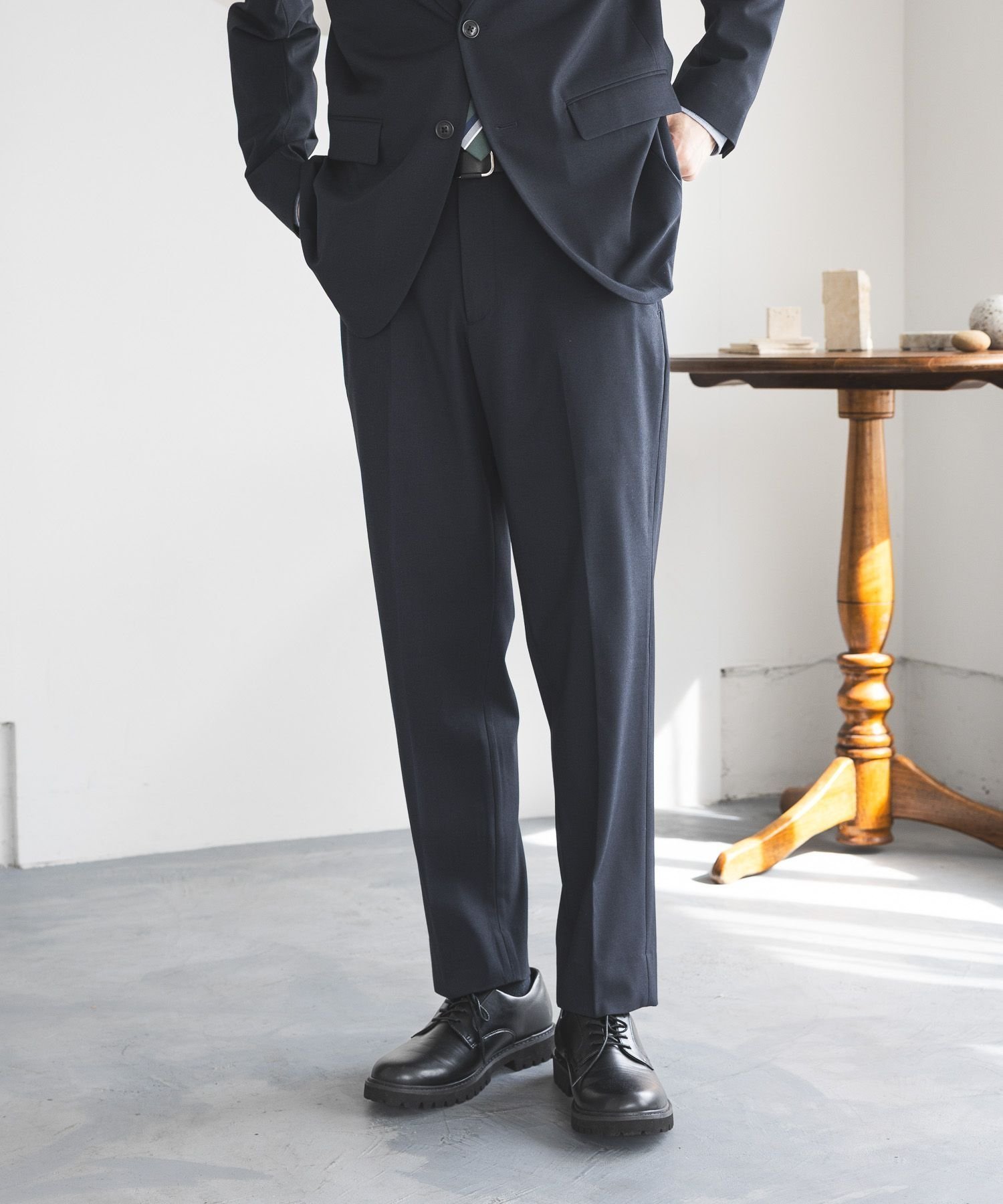 【グローバルワーク/GLOBAL WORK / MEN】のアーバンスラックス/576829 インテリア・キッズ・メンズ・レディースファッション・服の通販 founy(ファウニー) 　ファッション　Fashion　メンズファッション　Fashion for Men　おすすめ　Recommended / Our Picks　シンプル　Simple, Minimal　ジャケット　Jacket, Outerwear　ストレッチ　Stretch, Stretchy Fabric　スラックス　Slacks, Dress Pants　セットアップ　Set-Up, Coordinated Outfit　ドローコード　Drawcord, Drawstring Cord　ポケット　Pocket, Pocket Detail　洗える　Machine Washable　ネイビー88|ID: prp329100004981204 ipo3291000000037321135