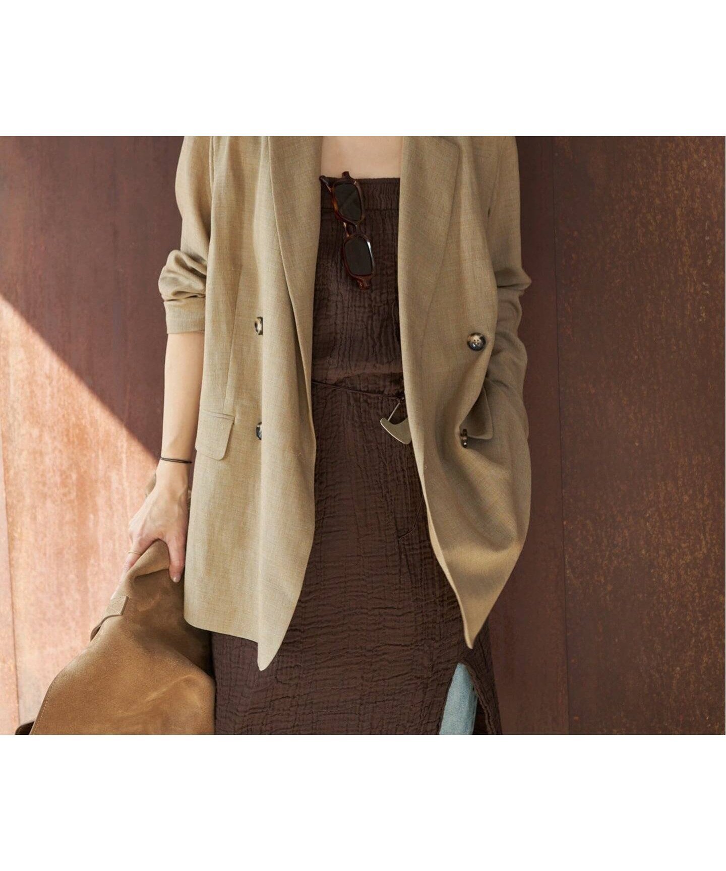 【プラージュ/Plage】の《追加》R IAM AIR ジャケット 2 インテリア・キッズ・メンズ・レディースファッション・服の通販 founy(ファウニー) 　ファッション　Fashion　レディースファッション　Fashion for Women　アウター　Coat / Outerwear Collection　レディースジャケット・軽アウター　Jackets　カーディガン　Cardigan, Knitwear　シンプル　Simple, Minimal　ジャケット　Jacket, Outerwear　ジュエリー　Jewelry, Accessories　ダブル　Double, Double-Breasted　再入荷　Restock / Back in Stock　おすすめ　Recommended / Our Picks　夏　Summer　ベージュ|ID: prp329100004981218 ipo3291000000037321242