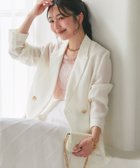 【ラブティックボンボン/La boutique BonBon】の【完売カラー再 決定!・新色登場】メッシュメタルボタンライトジャケット 大人の最旬トレンドファッション＆コーディネート founy(ファウニー) ファッション Fashion レディースファッション Fashion for Women アウター Coat / Outerwear Collection レディースジャケット・軽アウター Jackets サテン Satin, Glossy Fabric ジャケット Jacket, Outerwear タンク Tank Top, Sleeveless Top デニム Denim, Jeans Material トレンド Trend, Trending Now 人気 Popular, Best Seller 羽織 Haori, Light Jacket メッシュ Mesh, Net Fabric おすすめ Recommended / Our Picks エレガント 上品 Elegant thumbnail オフホワイト|ID: prp329100004981229 ipo3291000000037321308