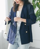 【ラブティックボンボン/La boutique BonBon】の【完売カラー再 決定!・新色登場】メッシュメタルボタンライトジャケット 大人の最旬トレンドファッション＆コーディネート founy(ファウニー) ファッション Fashion レディースファッション Fashion for Women アウター Coat / Outerwear Collection レディースジャケット・軽アウター Jackets サテン Satin, Glossy Fabric ジャケット Jacket, Outerwear タンク Tank Top, Sleeveless Top デニム Denim, Jeans Material トレンド Trend, Trending Now 人気 Popular, Best Seller 羽織 Haori, Light Jacket メッシュ Mesh, Net Fabric おすすめ Recommended / Our Picks エレガント 上品 Elegant thumbnail ネイビー|ID: prp329100004981229 ipo3291000000037321311